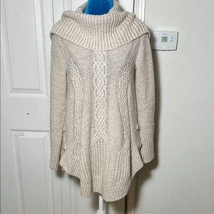 Angel Of The North Cream Cowl Neck Sweater S